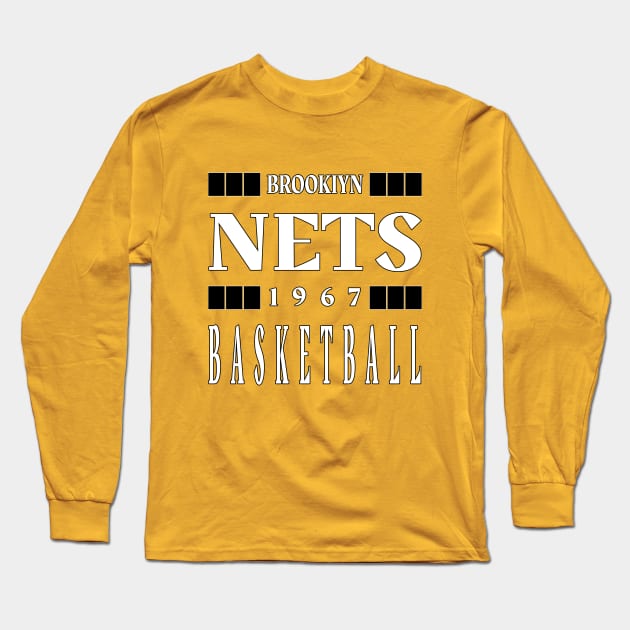 Brooklyn Nets Classic Long Sleeve T-Shirt by Medo Creations